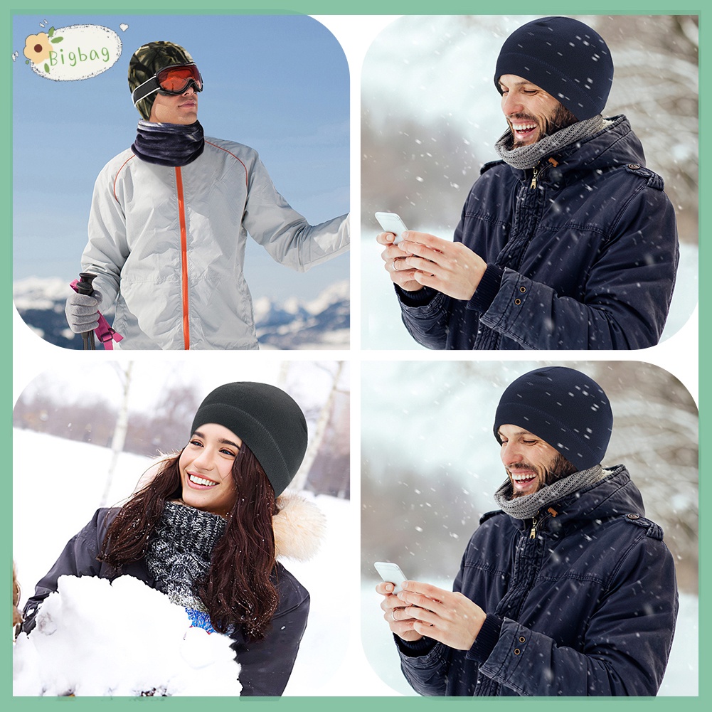 Mũ trùm đầu vải lông cừu chống gió giữ ấm mùa đông thời trang thể thao ngoài trời dành cho cả nam và nữ