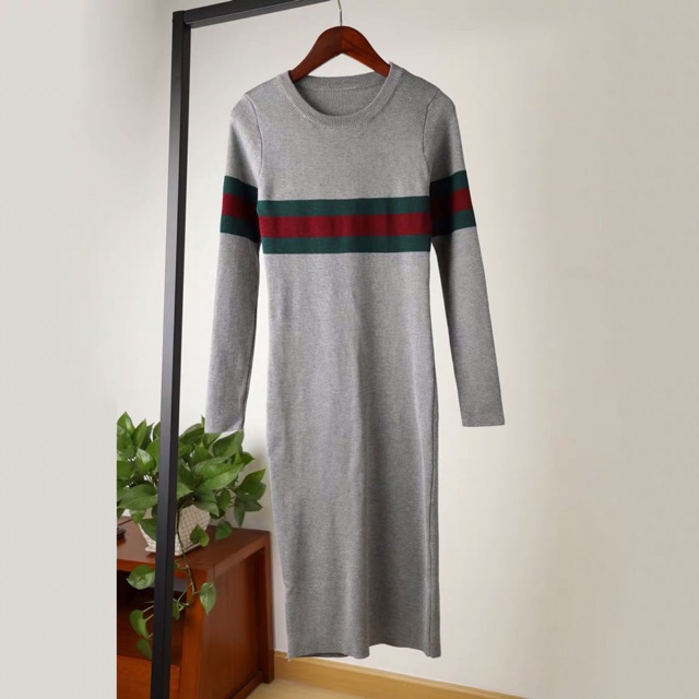 [Mã WAMST112 giảm 25k đơn 150k] Đầm len body pha vạch gucci | BigBuy360 - bigbuy360.vn