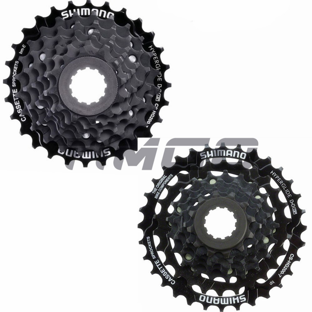 Băng Cassette 7 Tốc Độ Shimano CS-HG200-7 12-28T / 12-32T HG20-7 Cho Xe Đạp Leo Núi