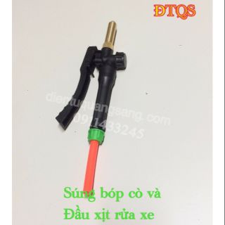 Bộ SÚNG CÒ BÓP xịt rửa xe , đầu rửa xe đồng tia trụ