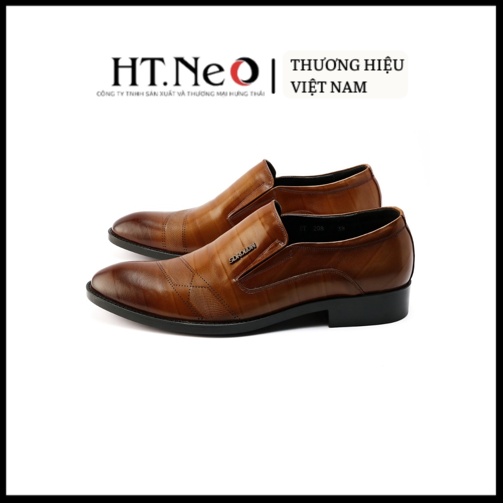 Giày tây nam công sở HT.NEO Da bò chuẩn, đế cao su cực êm ,Mẫu thiết kế sang trọng  và lịch lãm GT156