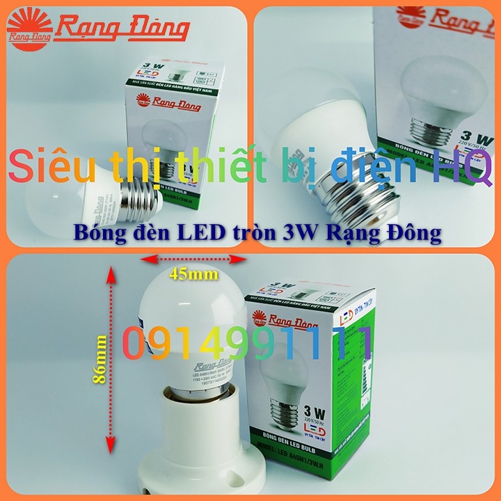 Bóng đèn LED Rạng Đông 3W - 5W - 7W - 12W, ChipLED SAMSUNG Bảo Hành 2 Năm | BigBuy360 - bigbuy360.vn