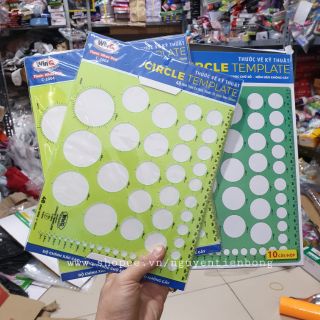10 cái thước vẽ hình tròn, thước lỗ tròn
