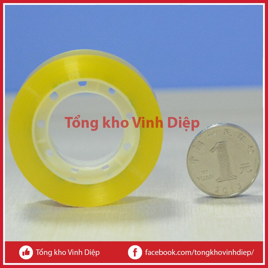 Băng dính văn phòng, băng keo thủ công nhỏ khổ 1cm 1.5cm