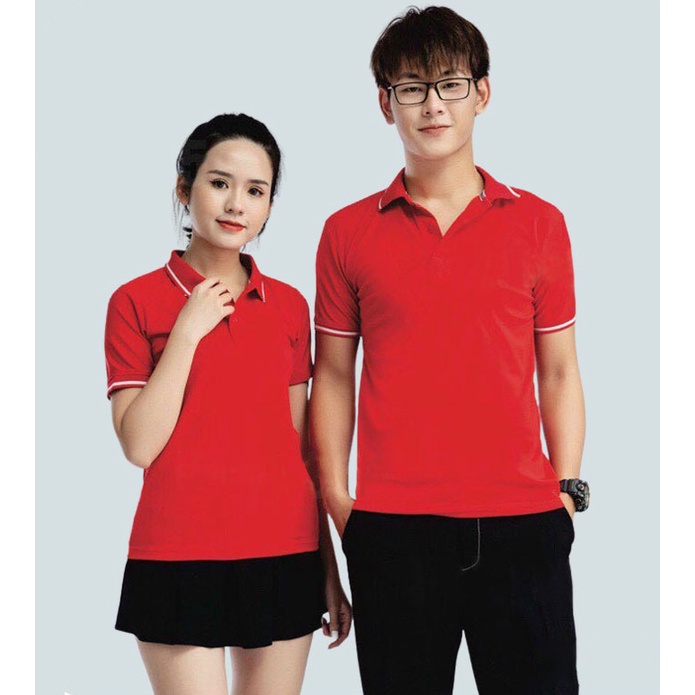 Áo thun có cổ tay ngắn nam nữ cổ bẻ polo trơn vải cá sấu mè mát mẻ chuẩn form nhiều màu ACB1 Bin Action