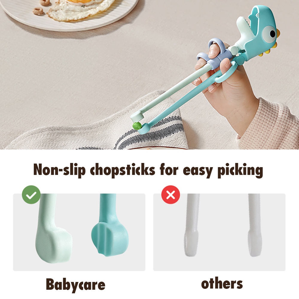 Bc Babycare Đũa tập ăn silicone kiểu dáng chuyên dụng cho bé 2 tuổi