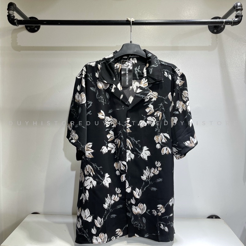 Áo sơ mi cộc tay HOA MỚI họa tiết unisex form rộng | DUYHI | Ảnh thật