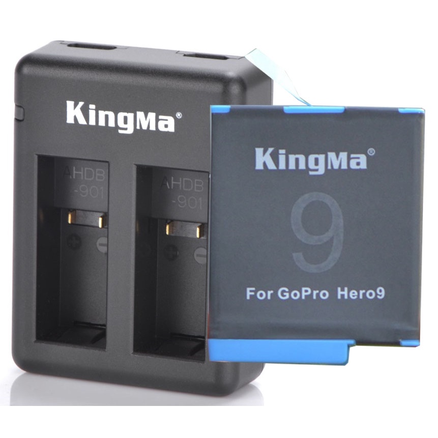 Bộ 2 pin 1 sạc đôi Kingma for GoPro Hero 9 Black, Hero 10 Black BM059-GP9 Kit