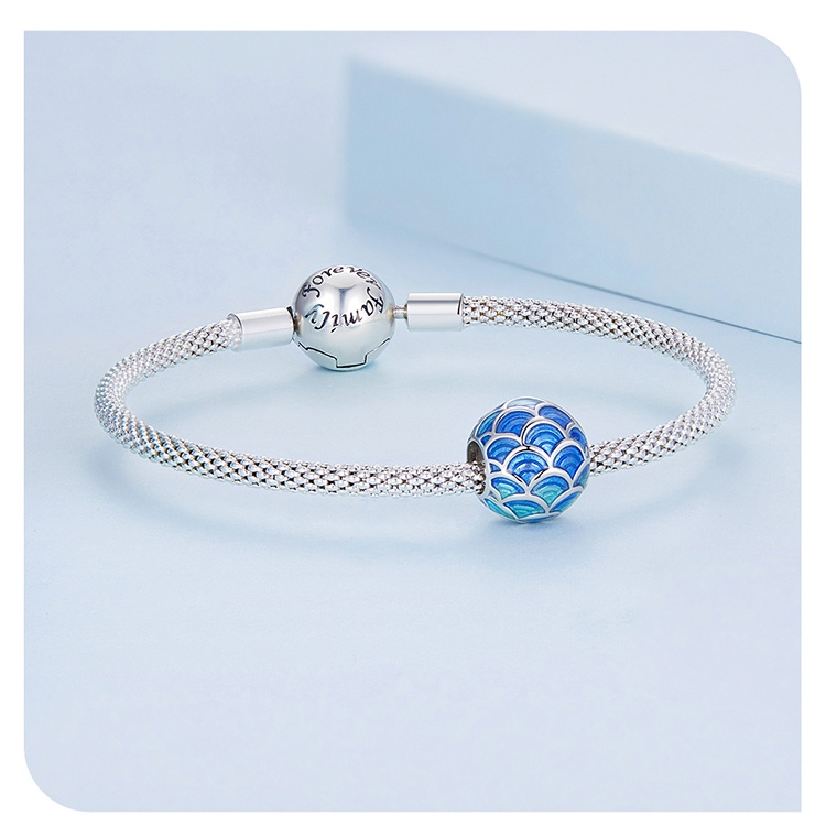 BAMOER Mặt Vòng cổ Hình Vảy Rồng Bằng Bạc 925 Thời Trang DIY