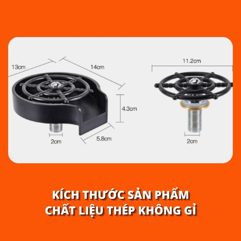 Máy rửa cốc tự động xịt rửa trai lọ cốc chén tự động dễ dàng lắp đặt chất liệu thép không gỉ vovoco