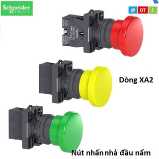 Nút nhấn nhả đầu nấm Schneider XA2 - Phi 22mm, Giá cho 1 cái