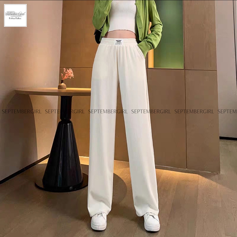 Quần culottes ống suông thun tăm thời trang SEPTEMBERGIRL QUAN NU 002