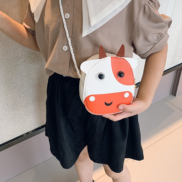 Túi đeo chéo dễ thương hình CÚ, HEO và BÒ phong cách Hàn Quốc cho bé gái TX15