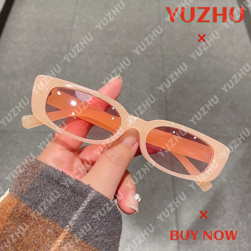 Kính râm gọng chữ nhật màu kẹo chống tia UV thời trang