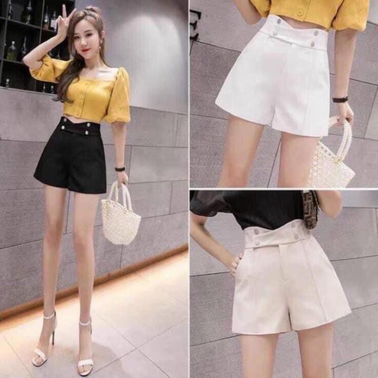 [SALE SỐC]  Quần Short Cạp cao 4 khuy ngang