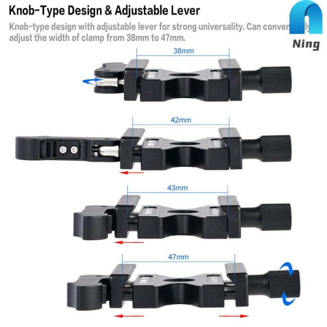 Kẹp Tháo Lắp Nhanh Bằng Hợp Kim Nhôm Ning CL-50LS Cho Tripod Arca Swiss