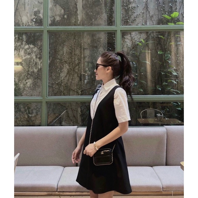 Set bộ gồm yếm và áo sơ mi