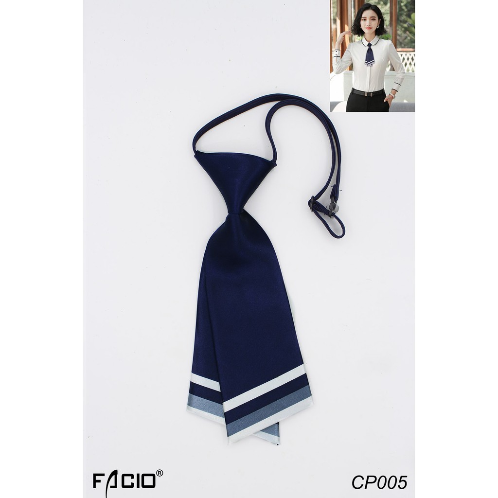 Cà vạt tự thắt, cà vạt nam bản 8cm Facioshop CP005-CT005