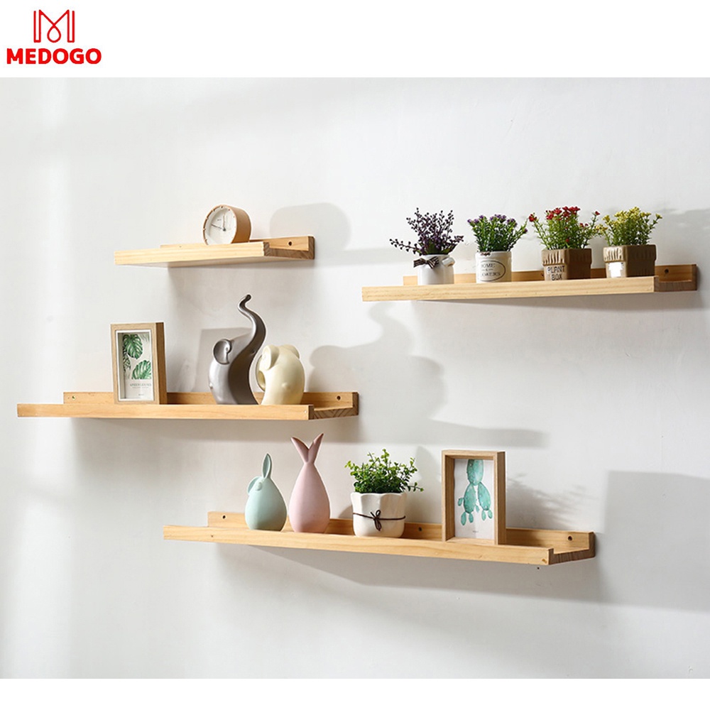 Kệ gỗ MEDOGO treo tường cải tiến,kệ gỗ trang trí KG-02