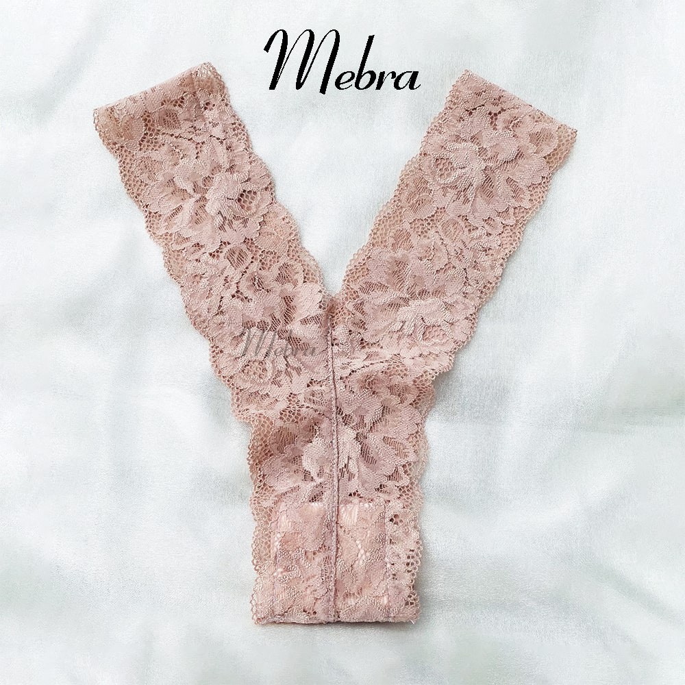 Quần lót ren hoa lọt khe kiểu chữ Y thương hiệu Mebra, thiết kế sexy, chất ren mềm, co giản, thấm hút tốt, không gấp nếp | BigBuy360 - bigbuy360.vn