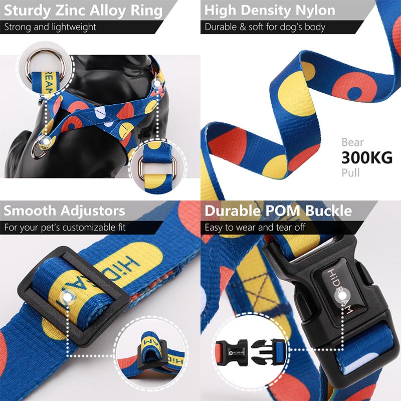 HamshMoc Bộ Dây Dắt Thú Cưng Đi Dạo Bằng Nylon Chắc Bền