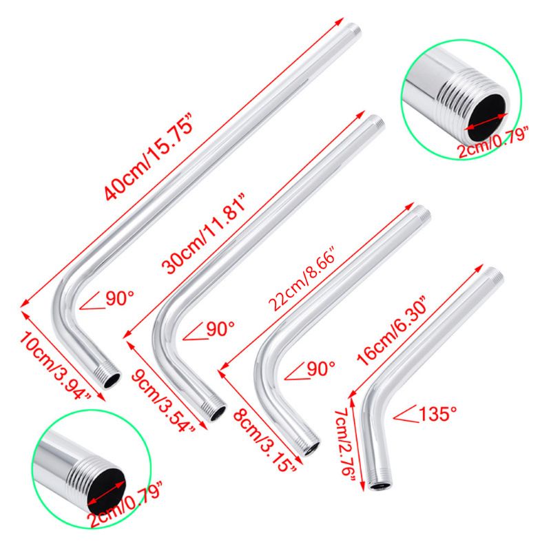Ống Gắn Tường Bằng Thép Không Gỉ G1 / 2 G1 / 2 Chuyên Dụng Cho Vòi Hoa Sen