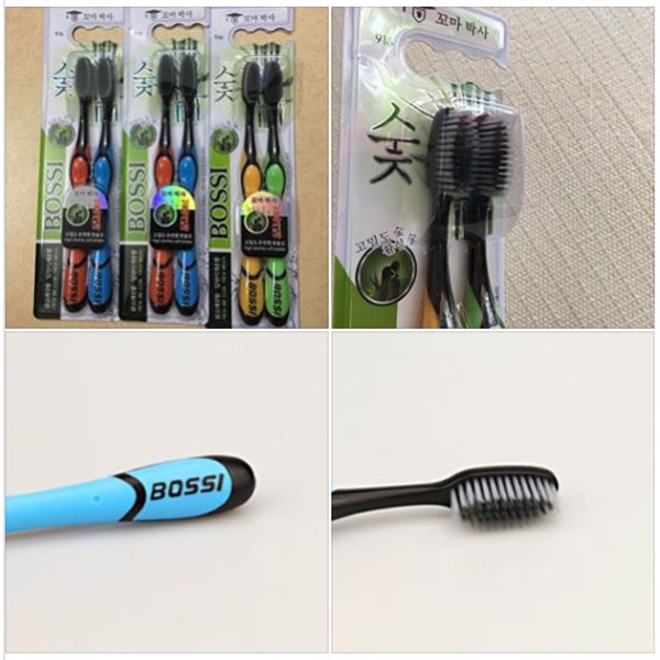 { 1 HỘP /30 CÂY} Bàn chải đánh răng Bossi than tre hoạt tính Hàn Quốc