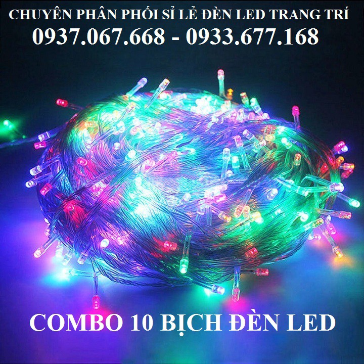 [VIDEO] COMBO 10 DÂY ĐÈN LED CHỚP 5M - ĐÈN LED TRANG TRÍ LỄ TẾT, GIÁNG SINH