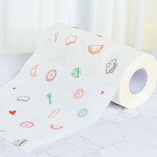 Cuộn khăn giấy thấm dầu mỡ hình củ quả dễ thương