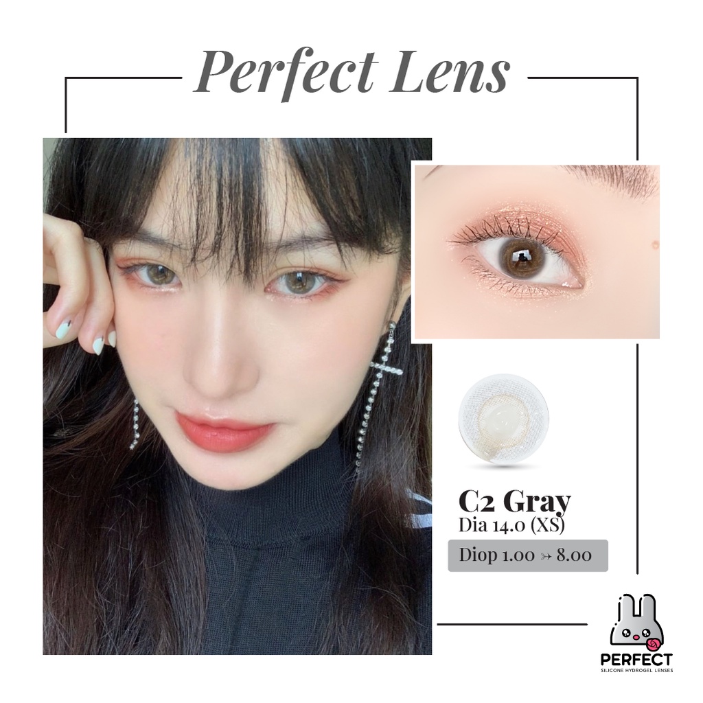 LENS GRAY , KÍNH ÁP TRÒNG - DIA 14.0 (XS) , CÓ ĐỘ CẬN VÀ KHÔNG CẬN Cho Mắt Khô Yếu Giá Sale