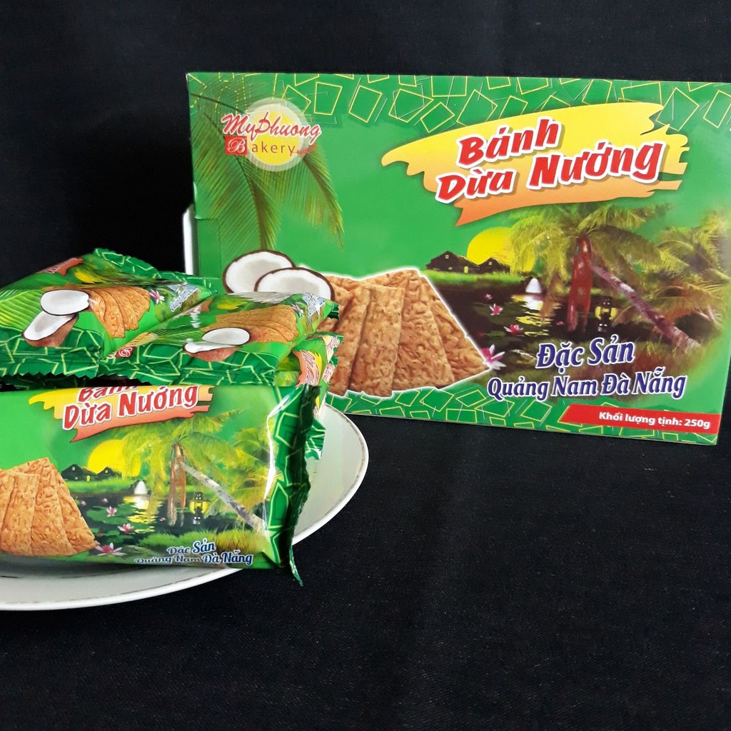 bánh dừa nướng 250g.đặc sản QUÃNG NAM-ĐÀ NẴNG.hạn sử dụng 9 tháng.