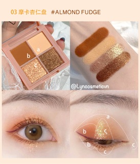 Bảng Phấn Mắt 4 Ô Màu Siêu Xinh Cool barbie Eye shadow palette 4 ô