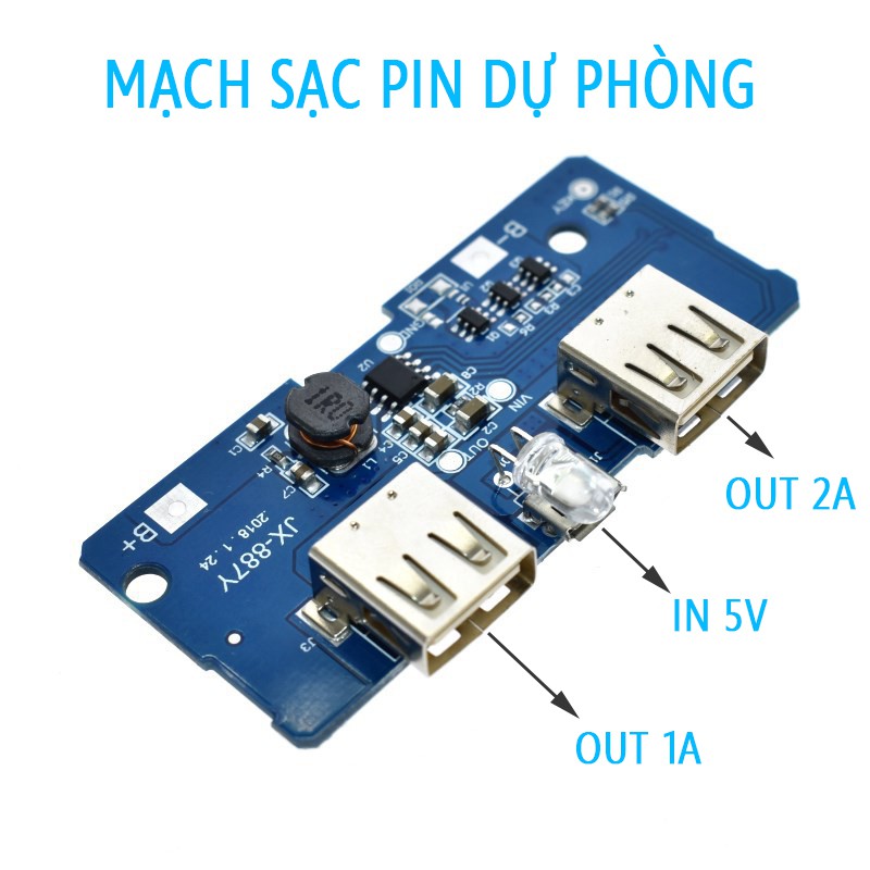 Mạch sạc pin dự phòng 2a