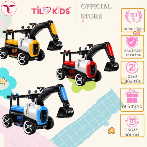 Xe cẩu điện cho bé TILO KIDS TLK-7399 có đèn nhạc siêu ngầu, được trang bị cần điều khiển tay xúc bằng điện