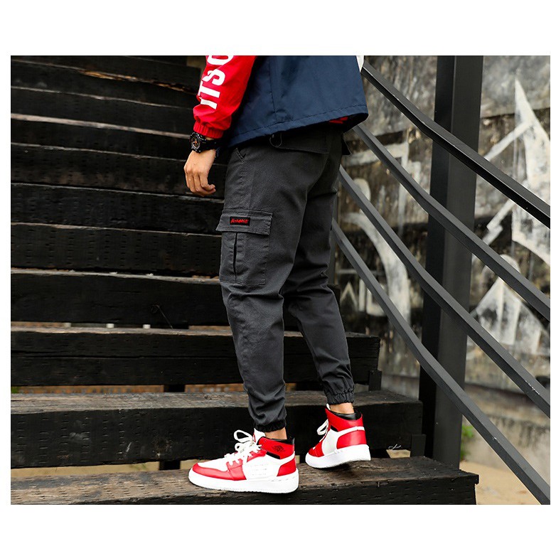Quần jogger unisex túi hộp vải kaki nhẹ có độ co giãn nhẹ nhàng chất xịn ống bó khỏe khắn - QJP1952A+B+C | BigBuy360 - bigbuy360.vn