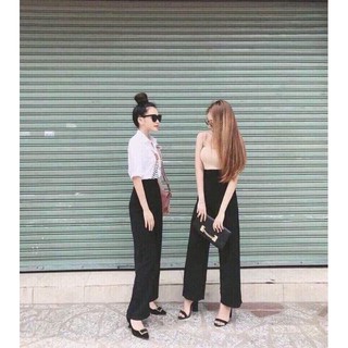 Quần ống sớ cạp cao