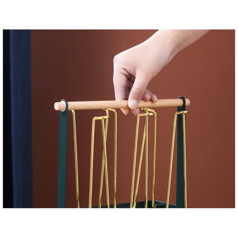 Úp ly, úp cốc tay cầm gỗ tre cao cấp phong cách Bắc Âu mẫu mới 2021