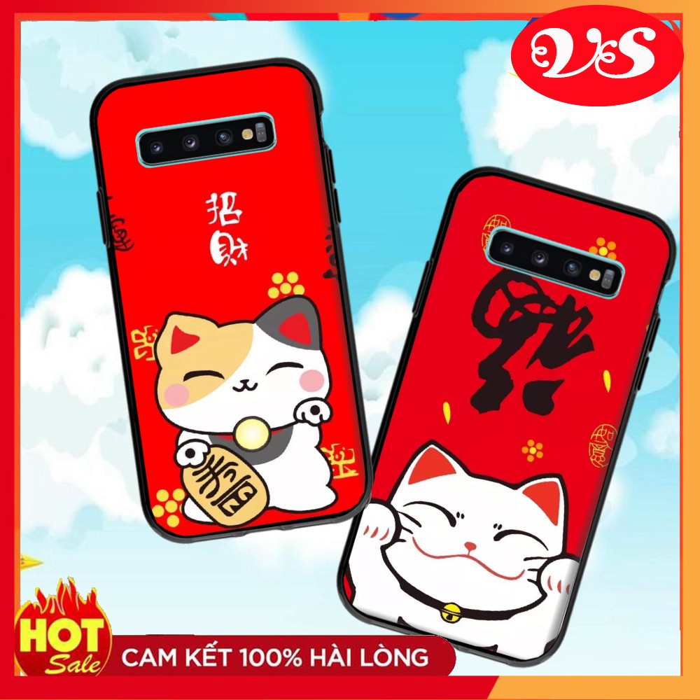 Ốp lưng Samsung Galaxy S10 Plus / S10 / S9 Plus / S9 / S8 Plus / S8 / S7 Edge Mèo Thần Tài 02