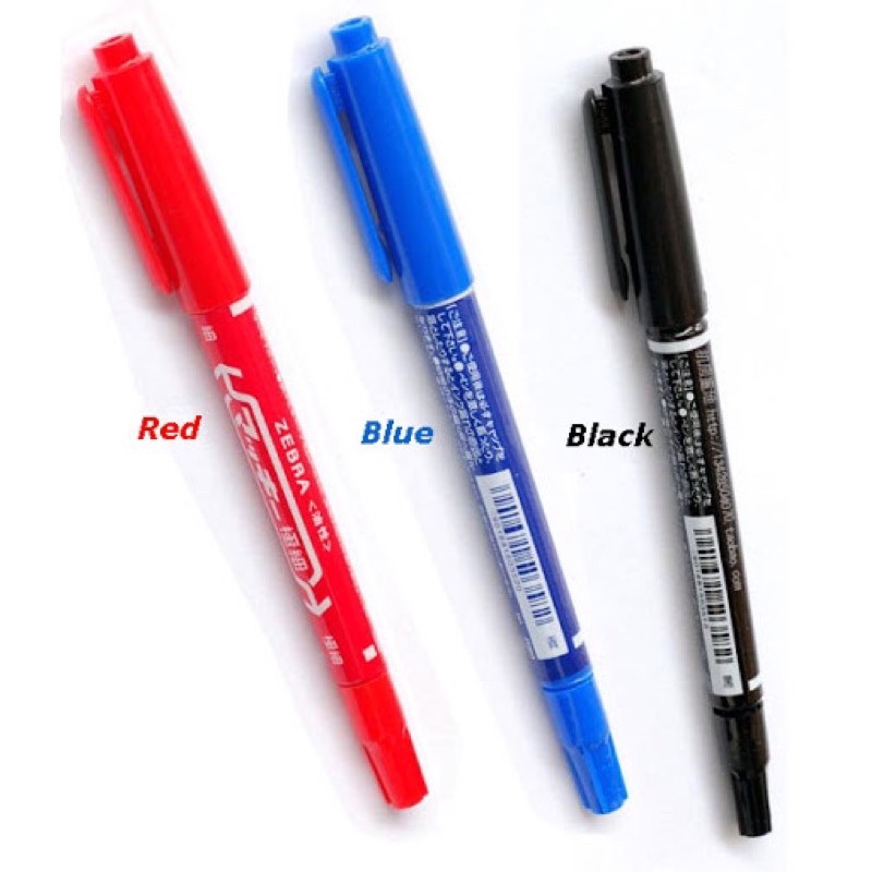 Bút lông dầu Zebifa Mo.120 có 2 đầu (1 đầu bé 0,5mm, 1 to 1 cm). Nét chữ 5mm, viết được trên nhiều chất liệu khác nhau