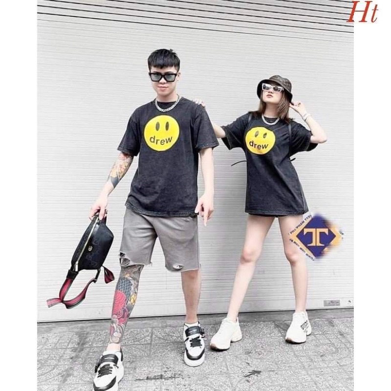 Áo loang mặt cười vàng Drew H2A866