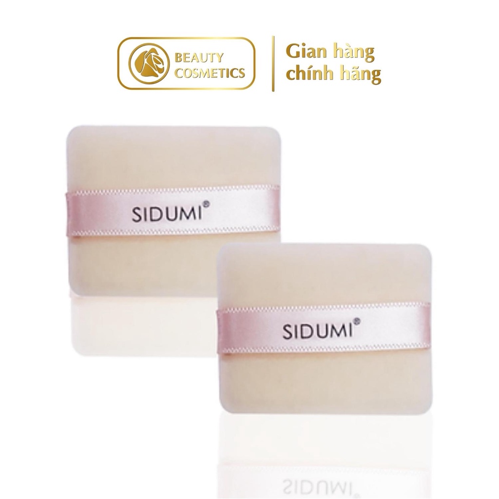 Mút trang điểm tán nền Sidumi hình vuông siêu mềm loại nhỡ chính hãng Hàn Quốc túi 2 chiếc SDM 181