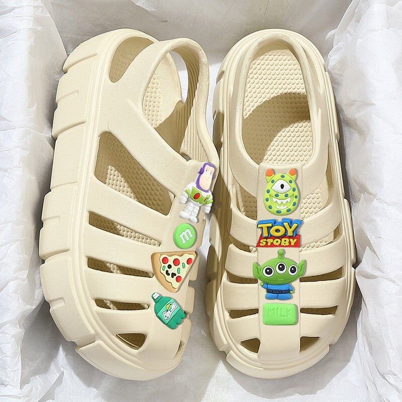 Giày Sandal Đế Dày Chống Trượt Họa Tiết Hoạt Hình Thời Trang Mùa Hè Cho Nữ