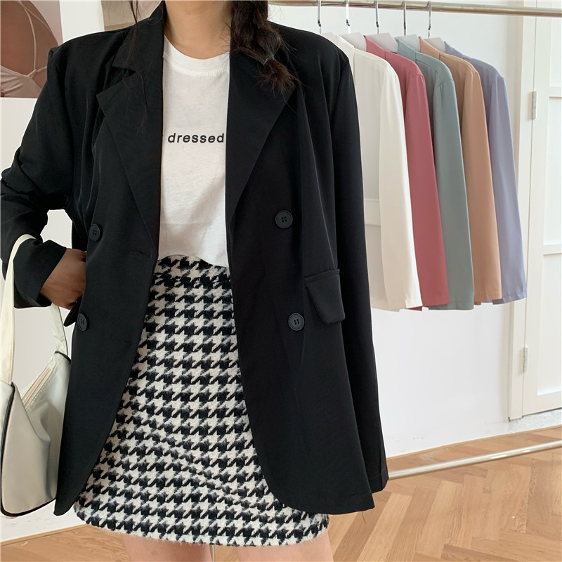 Áo khoác nữ Blazer mỏng chống nắng thông thường của Hàn Quốc, thích hợp mặc mùa Hè