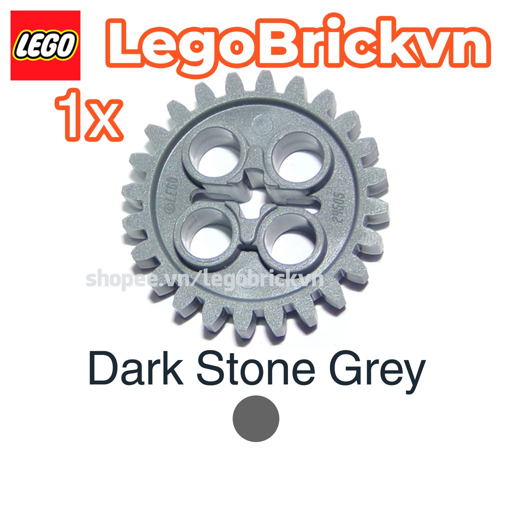 [1 Cái] LEGO Technic Bánh Răng 24 Răng Xám Đậm - LEGO Technic Gear 24 Tooth (2nd Version - 1 Axle Hole) ID 6133119 24505