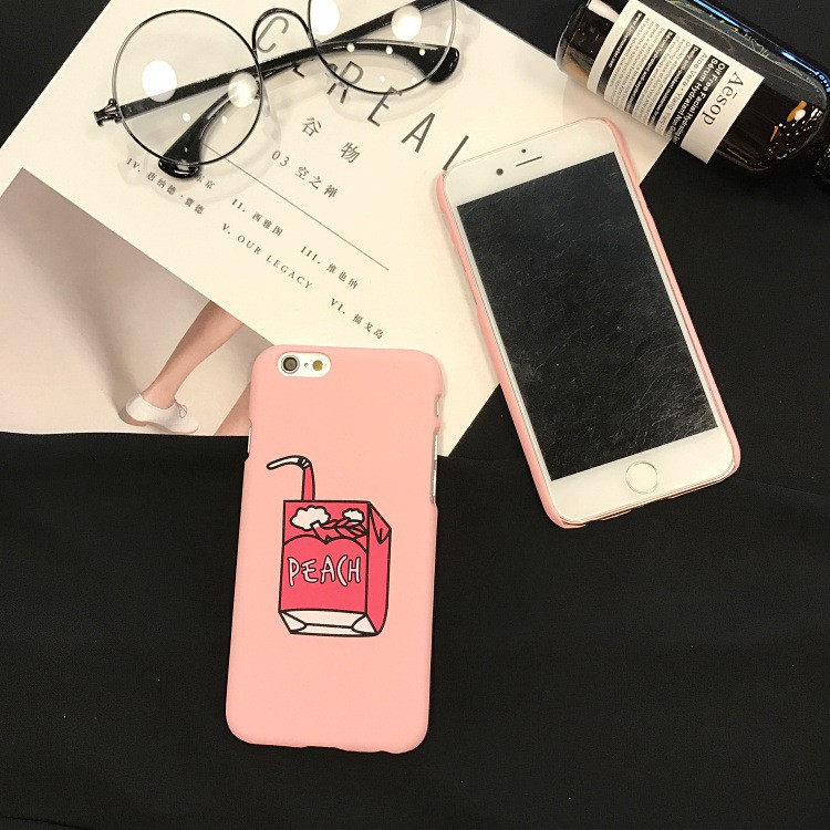 Ốp lưng điện thoại nhựa cứng iPhone 11 11pro 11promax XS XR 5 5s 6 6s 7 8 Plus 6Plus màu hồng phong cách Hàn Quốc | BigBuy360 - bigbuy360.vn