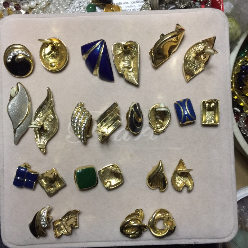 Trang sức si nhật. BÔNG TAI VIN NỮ DẠNG KẸP  ms K7