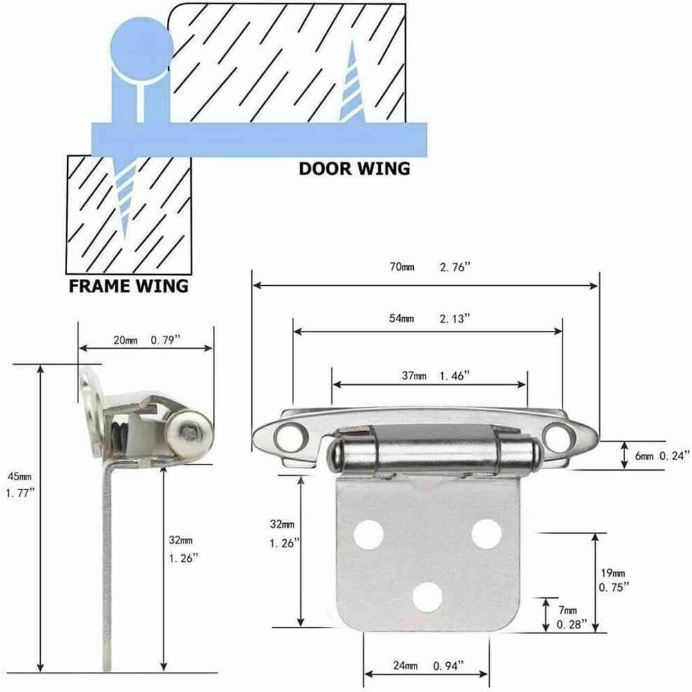 Bộ 5 Bản Lề Cửa Tủ Đa Năng Tiện Dụng