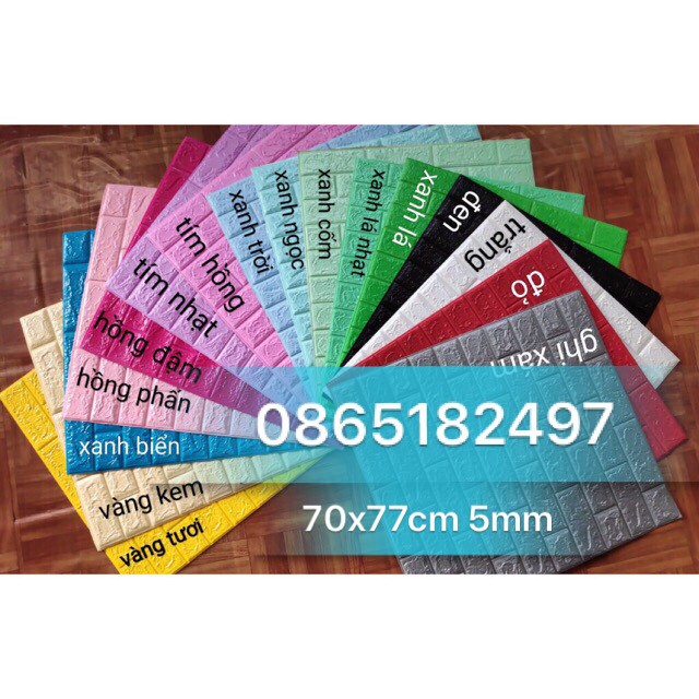 MIẾNG XỐP DÁN TƯỜNG 3D LOẠI 5MM KHỔ 70X77 CÁCH ÂM CÁCH NHIỆT CHỐNG ẨM | BigBuy360 - bigbuy360.vn