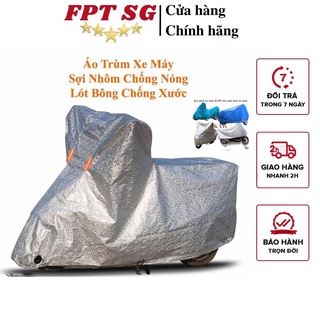 Áo trùm xe máy - bạt phủ xe máy tráng nhôm cách nhiệt dùng cho tất cả các loại xe máy chống nước tuyệt đối