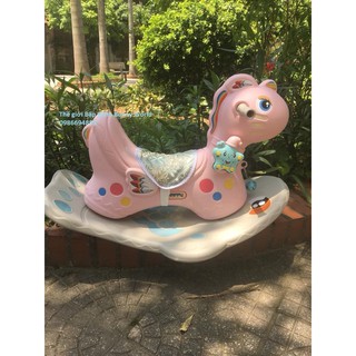 Ngựa bập bênh thổ dân cao cấp đế cá (ảnh thật)